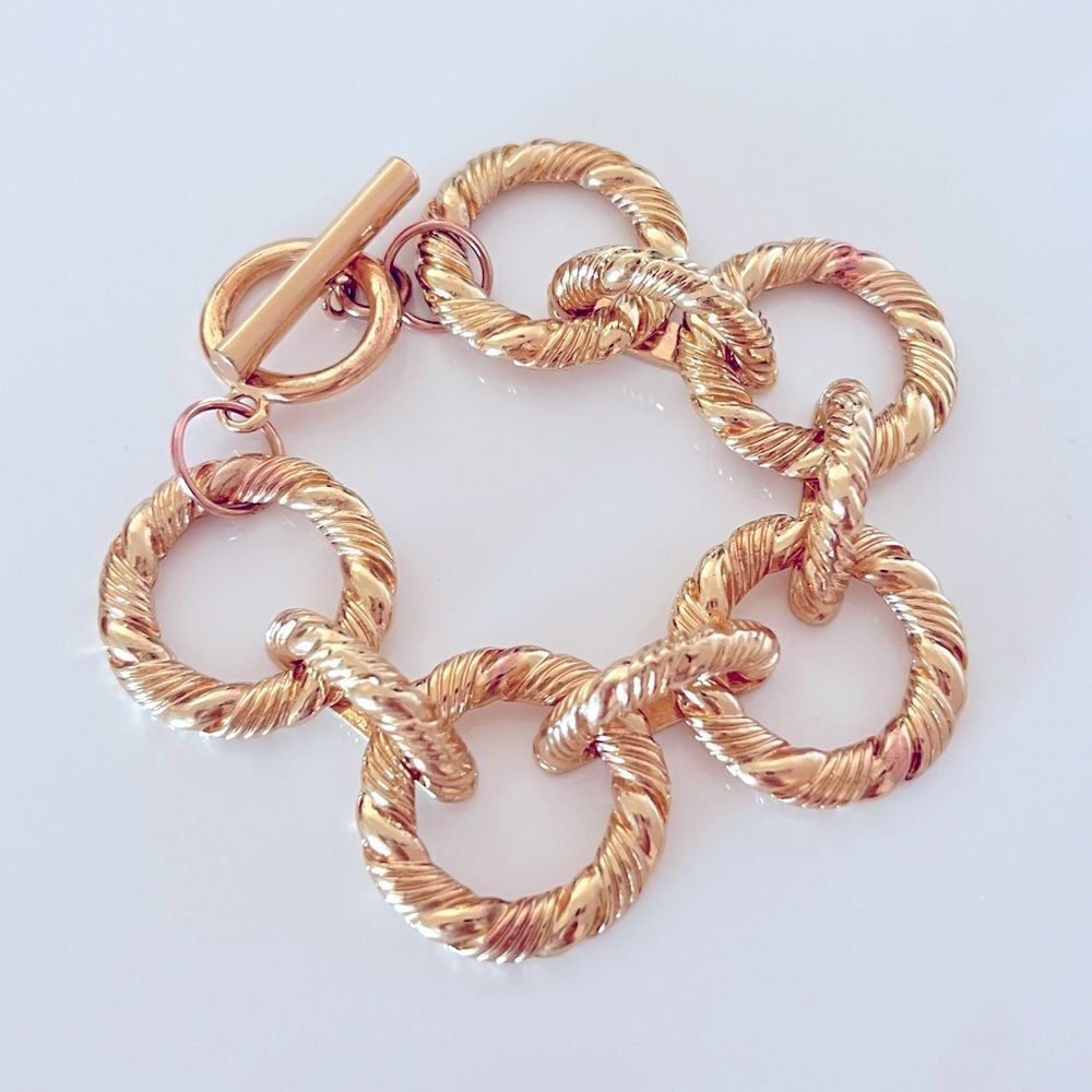 8 Other Reasons 18KG Plated Chunky Chain Link Toggle Clasp Bracelet